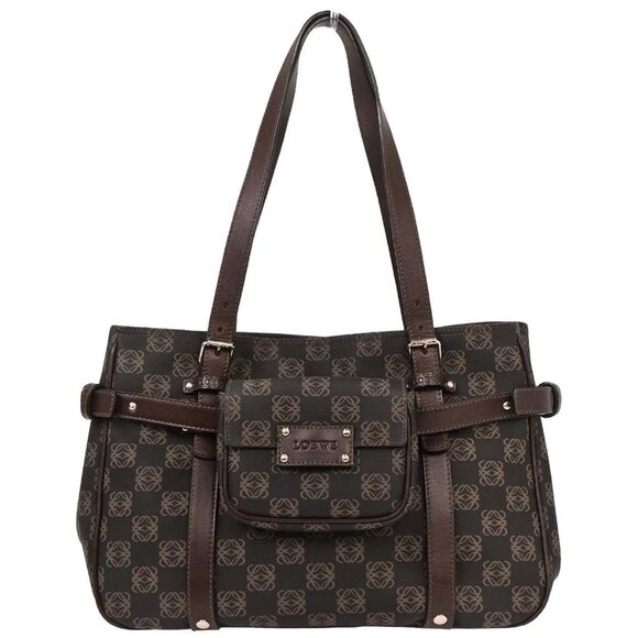 Loewe Brown PVC Anagram Handbag - Picture 1 of 11